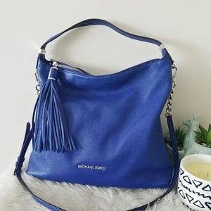 Michael Kors electric blue leather purse.